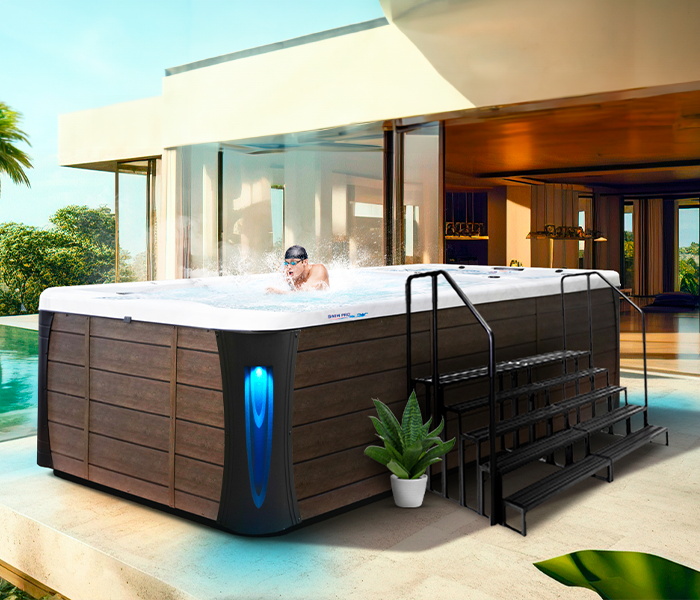 Calspas hot tub being used in a family setting - Joliet
